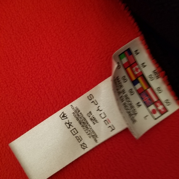Spyder Men's Core Sweater 1/4 Zip Thermal Ski Red Size Medium - Picture 12 of 12